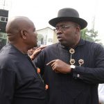 Rivers Governor Nyesom Wike (l), Bayelsa Governor Henry Seriake Dickson (r)