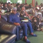 High Chief Obiora Okonkwo flanked by Amayanabo of Twon-Brass, King Alfred Diete-Spiff, at the 20th Conference of the Institute of Chartered Mediators and Conciliators (ICMC), which held at the International Conference Centre (ICC), in Abuja on Tuesday, Dec 3, 2019