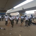 Army cleans up gutters in Ojuelegba
