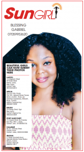 SUN GIRL: BLESSING GABRIEL, 07059953620