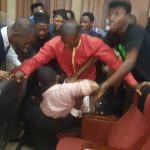 Activist Omoyele Sowore (pink shirt) re-arrested at an Abuja high court, Friday, December 6, 2019