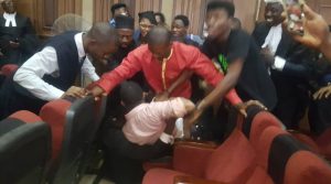 Activist Omoyele Sowore (pink shirt) re-arrested at an Abuja high court, Friday, December 6, 2019