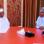Kano State Governor Abdullahi Ganduje (left) with President Muhammadu Buhari