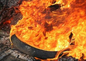 tyre-burning