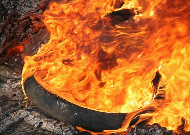 tyre-burning