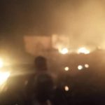 Man slumps as fire guts Anambra spare parts market