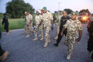 COAS Lt Gen Tukur Buratai (middle)