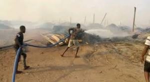 Fire guts parts of Umuahia Timber Market