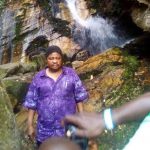 Prof Bakare at the Arinta waterfall, one of Ekiti’s awesome tourism sites