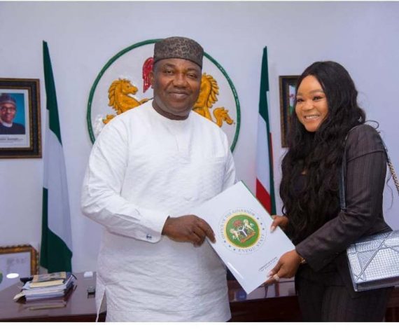 Racheal-Okonkwo-and-enugu-state-governor-570×474