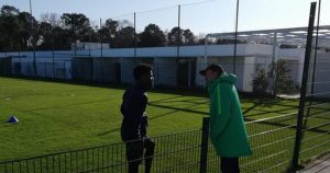 Rohr visits Maja, Samuel Kalu in training