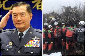Taiwan’s military chief dies after helicopter crash