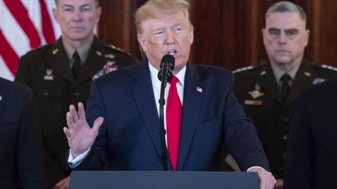Trump while addessing Americans