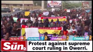 VIDEO: Angry youths protest Supreme Court ruling in Imo