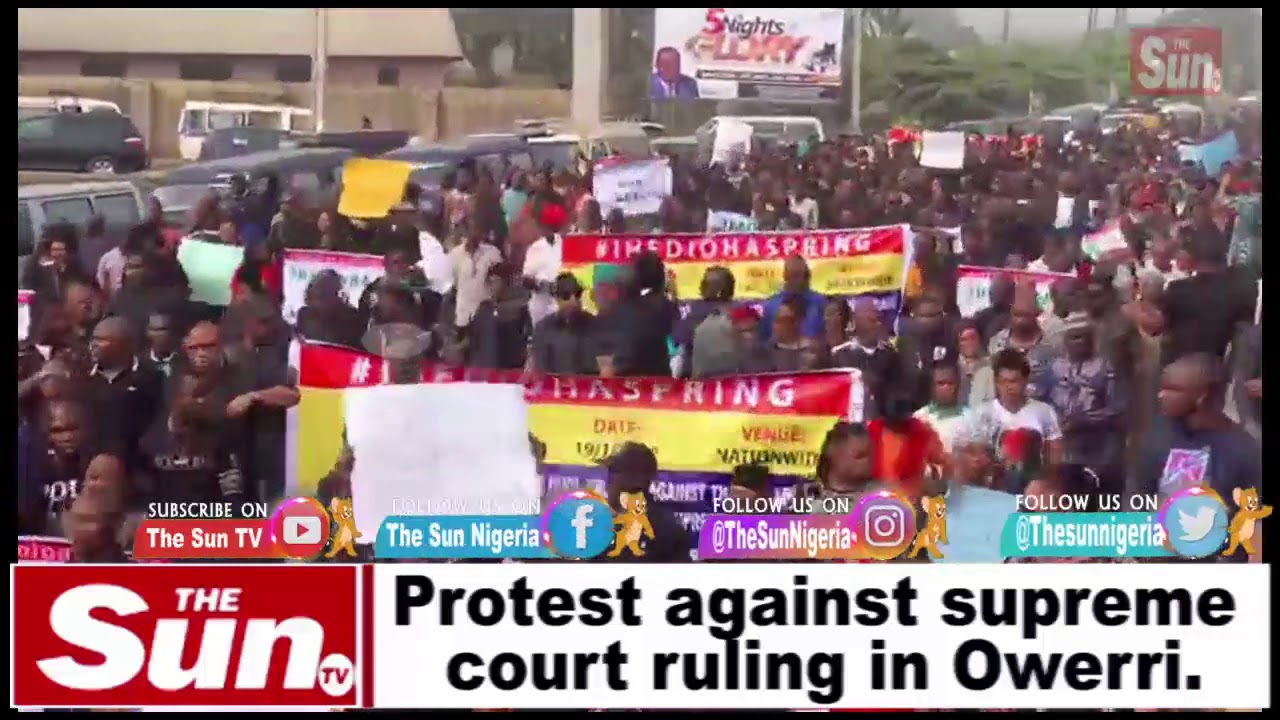 VIDEO: Angry youths protest Supreme Court ruling in Imo