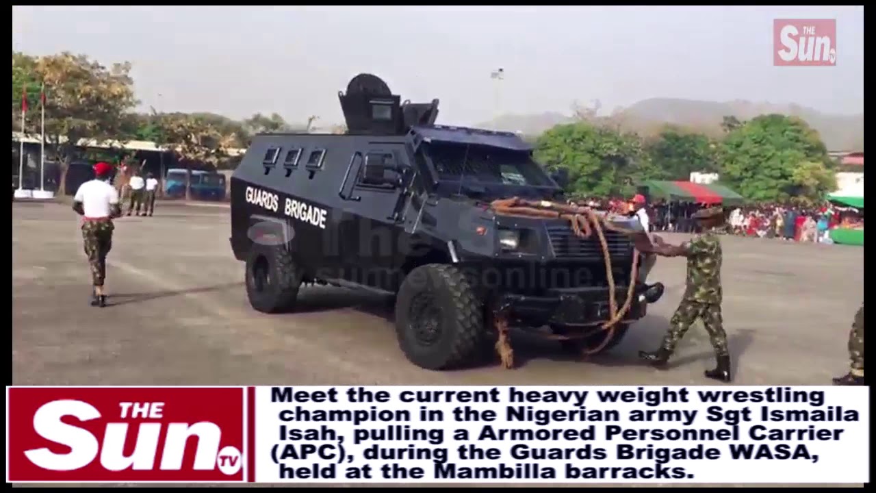 VIDEO: Meet the current Heavy Weight Wrestling champion in the Nigerian Army