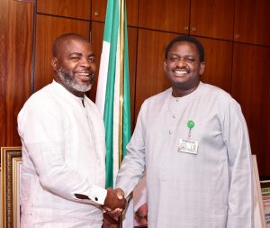 Ayo Ademokoya (left), Femi Adesina (right)