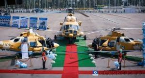 Buhari unveils 3 Fighter Helicopters