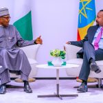 President Buhari held a bilateral meeting with Ethiopian Prime Minister Abiy Ahmed during his Official State Visit which took place after the AU Summit in Addis Ababa