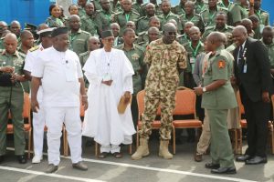 COAS Lt Gen Tukur Buratai (centre)