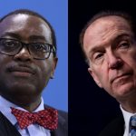 AfDB President Akinwumi Adesina (left), World Bank President David Malpass (right)