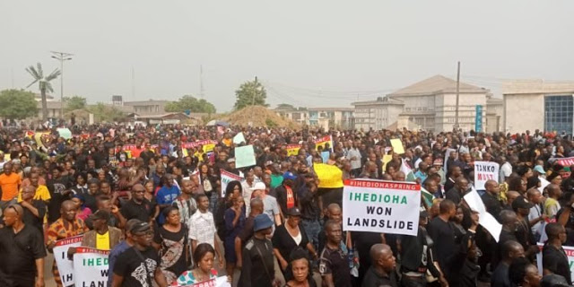 Ihedioha imo protest