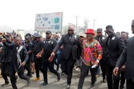 Imo- Charly Boy leads massive protest, says father told him Supreme Court can make mistake
