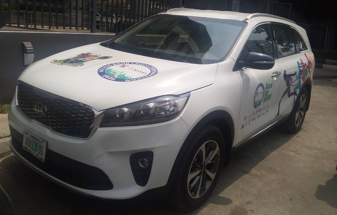 Kia Sorento during the 5th Lagos marathon