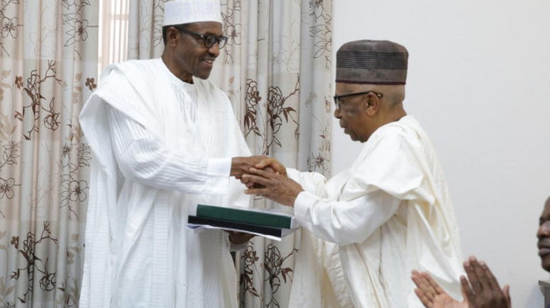 President Muhammadu Buhari (left), Ahmed Joda (right)