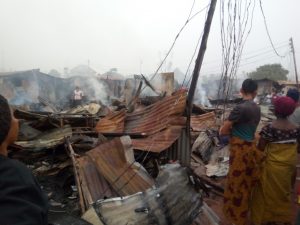 Scene of the fire incident