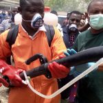 Joshua Laven Ubandoma fumigating streets, markets against COVID-19