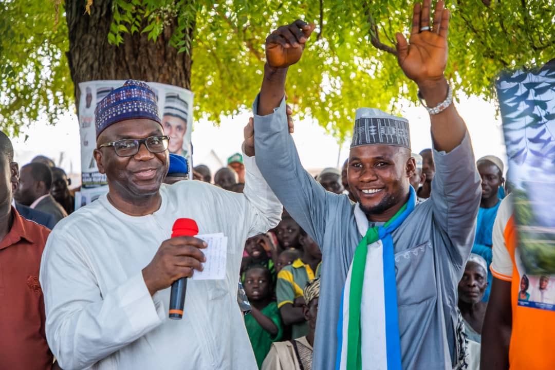 Adam Ahmed Rufai (right) with Kwara State Governor Abdulazeez Abdulrazaq
