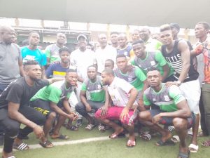 Governor Ortom visits Lobi Stars, Donates New Bus Club