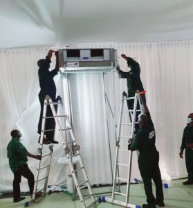 Mandilla Engineers during the insalation work