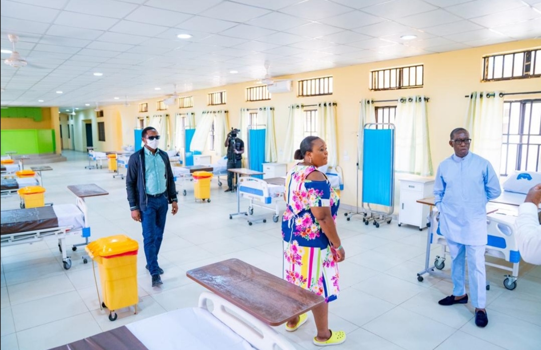 okowa-inspects-COVID-19-isolation-centre