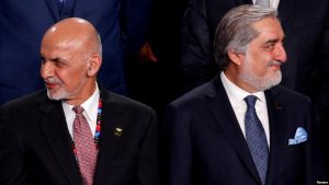 Afghan President Ashraf Ghani (left) and and former Chief Executive Abdullah Abdullah (right)