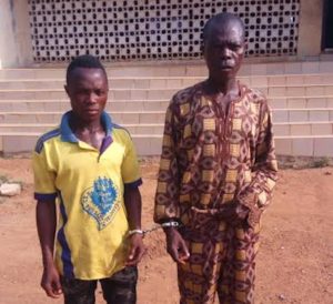 L-R: Taiwo Womiloju (son), Kolese Womiloju (father)