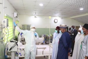 Gombe State Governor Muhammadu Inuwa Yahaya inspects COVID-19 isolation and treatment facility