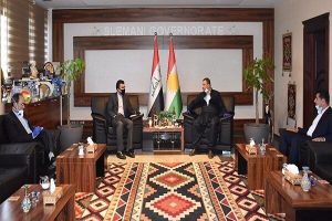 Consul General of Iran Mehdi Shoushtari met and held talks with governor of Sulaymaniyah Haval Abubakir on Sunday evening on the trade relations.