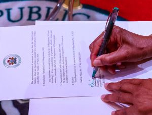 President Muhammadu Buhari signs quarantine order, Monday, April 13th, 2020