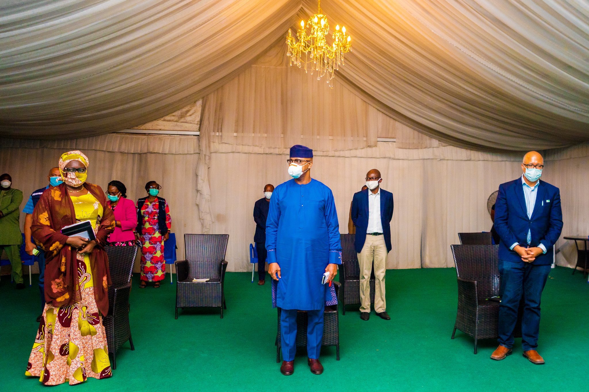 L-R: WHO Country Director Dr Fiona Braka, Ogun State Governor Dapo Abiodun, NCDC Director-General Dr Chike Ihekweazu