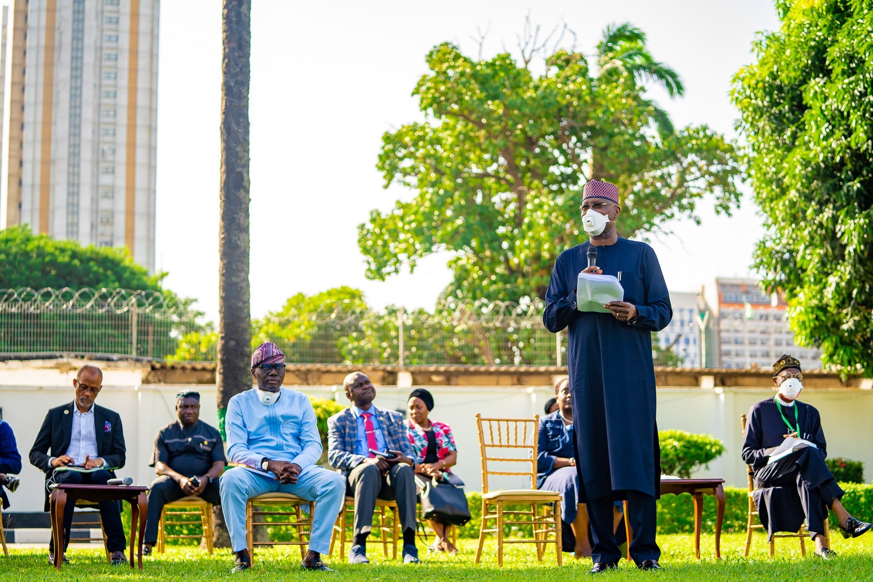 The Presidential Task Force on COVID-19 on a visit to Lagos (Tuesday, April 7th, 2020)