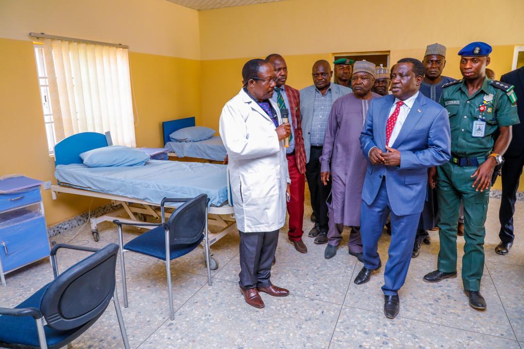 Plateau State Governor Simon Lalong insects and isolation facility