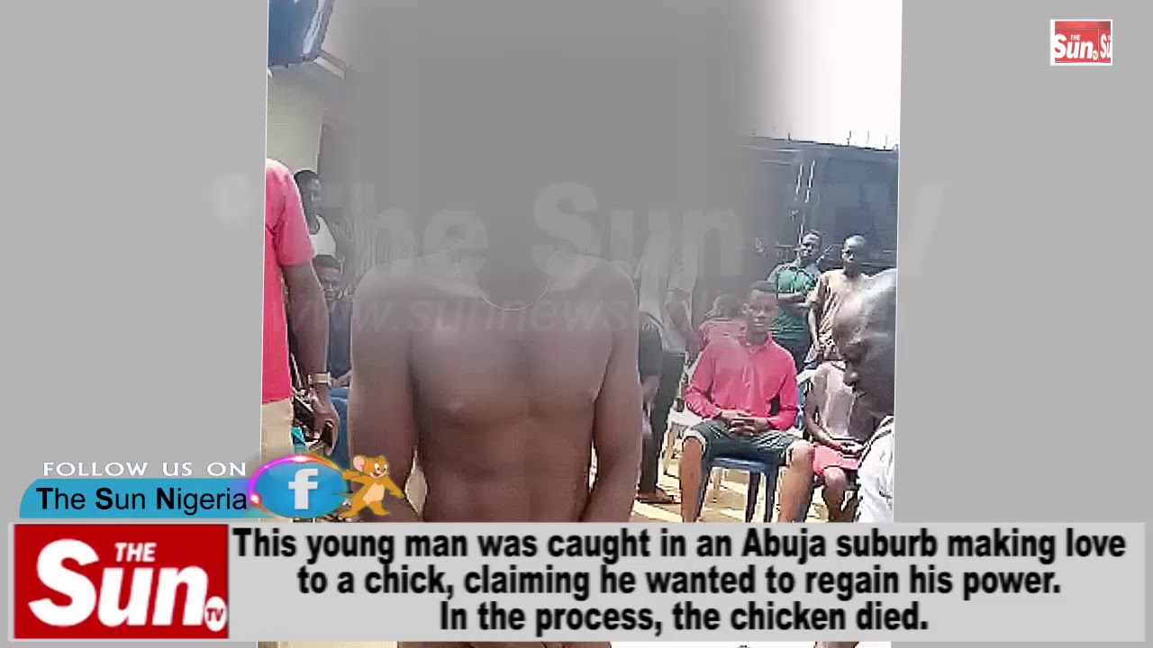 Man caught in Abuja suburb making love to a chicken [video]