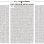 New York Times fills front page with names of virus dead