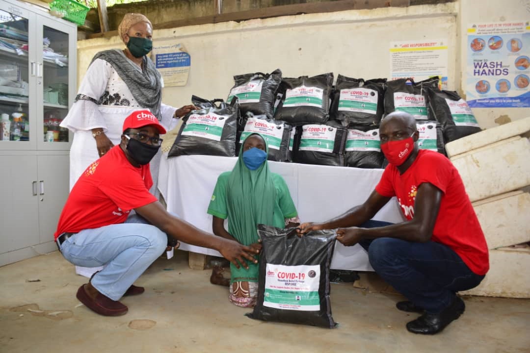 Another beneficiary receives her package