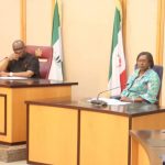 Governor Nyesom Wike with Deputy Governor Mrs Ipalibo Harry