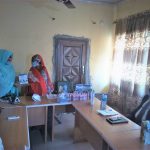 L-R: A representative of Wife of Kebbi Governor, Dr Zainab Bagudu, Hajiya Zara’u Wali and State Coordinator of the Association, Hajiya Hadiza Yahaya- Shantali, during the World Sickle Disorder Day briefing in Birnin-Kebbi