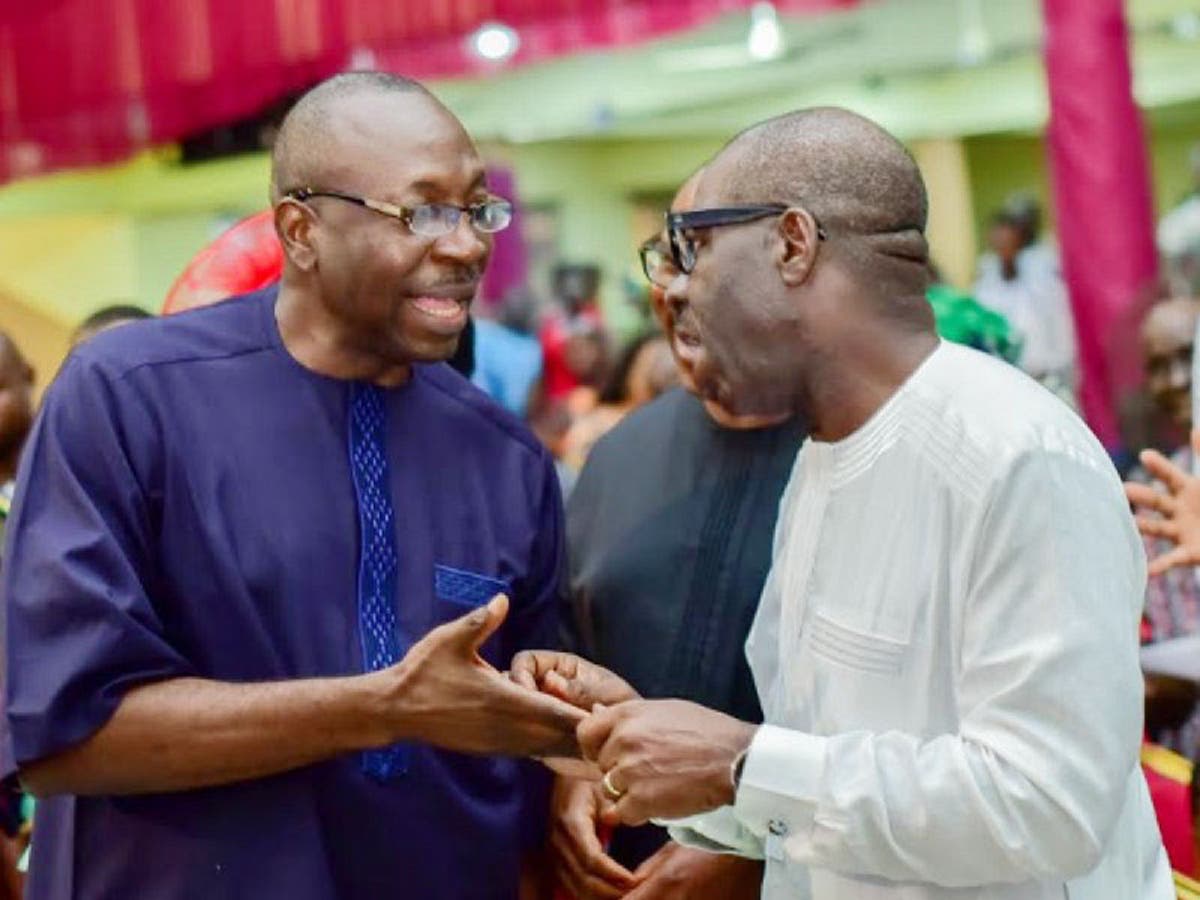 Osagie Ize-Iyamu (left), Godwin Obaseki (right)