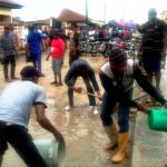 Cylists working on bad spots in Calabar